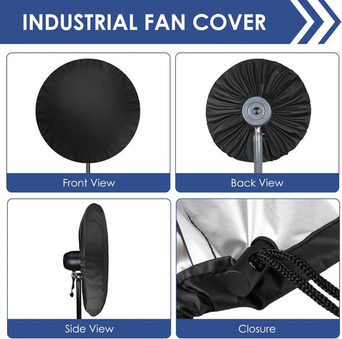 Industrial Heavy Duty Outdoor Floor Fan Waterproof Dustproof Cover