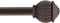 Kenney Beckett Soft Square End Decorative Window Curtain Rod - 28-48" Adjustable Length, Weathered Brown, 1-Pack