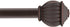Kenney Beckett Soft Square End Decorative Window Curtain Rod - 28-48" Adjustable Length, Weathered Brown, 1-Pack