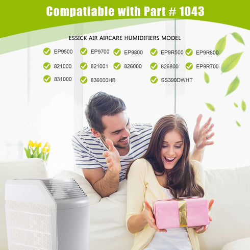 1043 Super Wick Humidifier Filter Replacement for Essick Air, Compatible with EP9500 EP9700 EP9800 EP9R500 Humidifiers