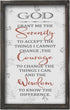 Buecasa Farmhouse God Serenity Prayer Wall Decor Sign, Religious Bible Verse Wall Art with Rustic Solid Wood Frame