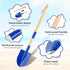 2 Pack 27.2" Beach Shovels for Kids, Long Detachable Kids Shovel with Wood Handle Metal Spade Sand Shovels for Digging