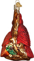 Old World Christmas Pair Bird Watcher Collection Glass Blown Ornaments, Northern Cardinal