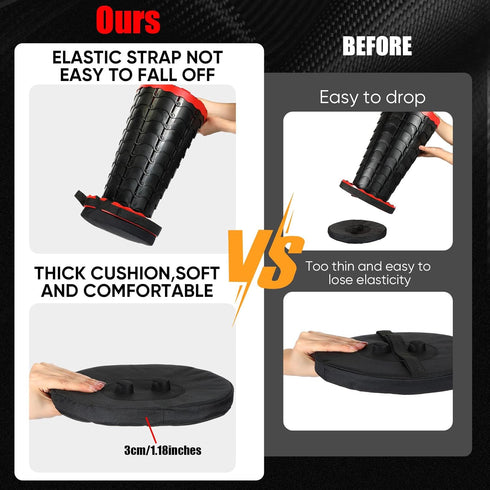 2 Suzile Pieces Telescopic Stool Cushion (Exclude Stool) with Memory Foam Retractable Folding Stool Cushion