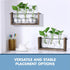 GARDEN REPUBLIC Plant Propagation Station, Wooden Stand with Propagation Tubes, Hanging Plant Glass Tubes Station