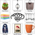 25 Pack Cup Hook Ceiling Hooks, 2.9 Inches, Vinyl Coated Screw-in Hanger for Indoor and Outdoor Use - Black