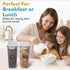 2 Pack (15.4 Oz Shazo Cereal Capacity) Small Airtight Cereal Containers Storage with Lids, Perfect Space Saving