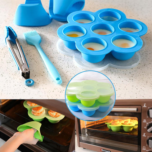 JJYHEHOT 2 5,6,8 PCS Egg Bites Silicone Mold, Sous Vide Egg Bite Maker, Fits Instant Pot qt Pressure Cooker
