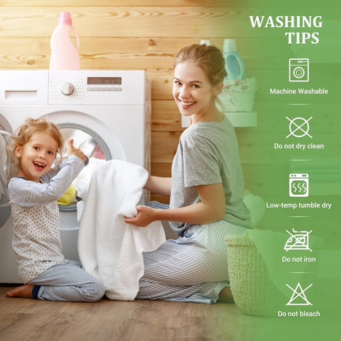 MERITLIFE Premium Waterproof Mattress Protector, Queen Size Cooling Bed Pad Cover, Soft Breathable, Vinyl Free, White