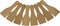 Wooden Raclette Spatula Set of 8, Smooth Beechwood Scrapers Safe for Non-stick Pans