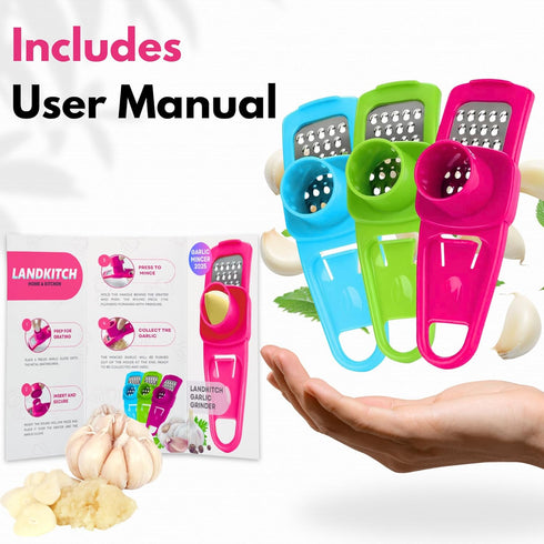 Landkitch Mincer-2025 -Garlic Grinder-Hand Garlic Grinder-Small Hand Grinder for Garlic-Garlic Slicer-Garlic New Hand