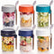 Ayemol 6 Pack Overnight Oats Containers with Lids and Spoons, 16 OZ Glass