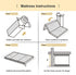 3"x26"x38" Trifold Mattress Topper, Waterproof Breathable Soft Removable Cover, Portable Mattress Pad with Carry Bag