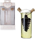 2-In-1 Pack 1 Twine Oil and Vinegar Cruet Bottle with Cork Stoppers, Olive Oil and Balsamic Vinegar Dispenser, Hand