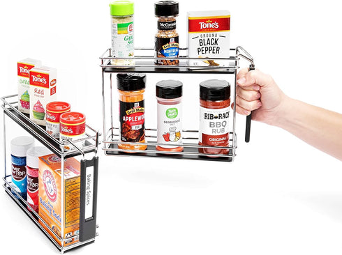 Set Nifty Solutions Spice Caddy of Two, Chrome