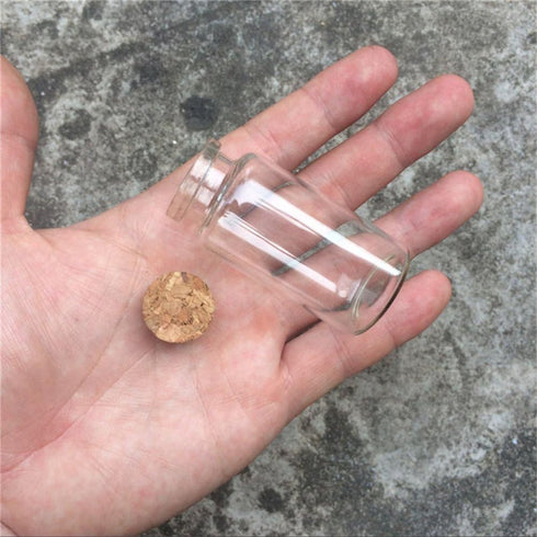 30x60x17mm Glass Bottles with Cork for Wedding Holiday Decoration, 12pcs (25ml)