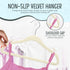 50 11.8" Closet 360 TechZoo Premium Baby Velvet Hangers - Non-Slip, Ultra-Slim Space-Saving Children Hangers - Swivel