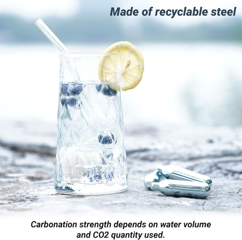 CO2 Cartridges,8g CO2 50pcs 8g CO2 Cylinders Soda Chargers for Sparkling Water Maker, Seltzer Water Chargers, Seltzer