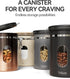Set,Airtight Coffee,Beans,Tea,Flour,Cereal,22OZ,Cream Veken Coffee Sugar Canister with Window, Coffee Lover Gift