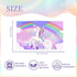 Unibyby 30" 50", Unicorn Hooded Towel, Unicorn Beach Towel for Girls x Pink Rainbow Microfiber Absorbent Quick Dry Bath