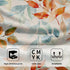 Mweet Set 2-14x28 Inch Fall Leaves Hand Towels of Gradient Green Orange Leaf Plant Super Soft Highly Absorbent Dish