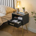 UWNS004B IBUYKE Nightstand, Mid Century Modern Night Stand, Bedside Table with Drawers and Open Storage Shelf, End Side