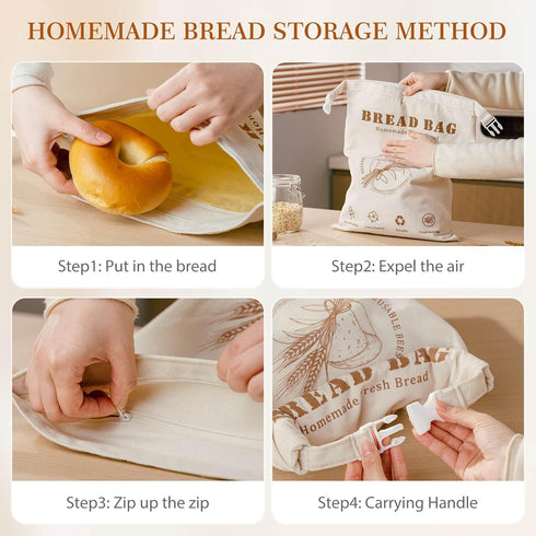 STOROGI 1 Pack 17x13 Inches loaf-1 Pack Beeswax Bread Bag, Sourdough Bread Bags for Homemade Bread, Bees Wax Wraps