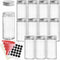 Tebery 12 Pack Round Spice Bottles 3oz Glass Spice Jars with Silver