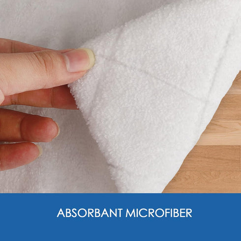 Replacement Microfiber Steam Mop Pad Cleaning Pads - for Shark Steam Pocket Mop S3500 Series (White)