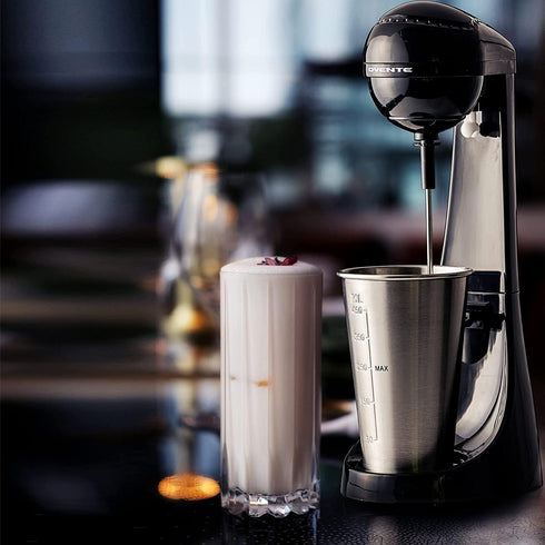 OVENTE Classic Milkshake Maker Machine, 2 Speed with 15.2 Oz Stainless Steel Mixing Cup, Easy Clean Blender