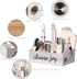 Wooden Hair Dryer Holder, Hair Tool Organizer with 3 Circular Holes and 3 Compartments for Hair Accessories, Curling