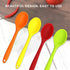4 Pieces Silicone Mixing Spoon Set, Heat Resistant Basting Spoon, Non-stick Spoon 8.2" for Mixing, Baking, Serving