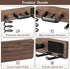 Tindbea 3 in 1 Hair Dryer Holder, Curling Iron Holder, Wall Mount Blow Dryer Organizer Rack for Universal Dryer (Walnut