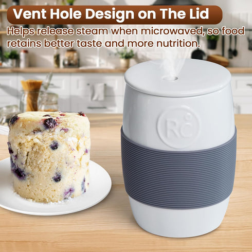 4 100% Professional Ceramic Egg Cooker for Microwave, Quick Scrambled Egg Maker Holds Up to Eggs, Easy & Healthy