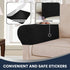 Stretch Sofa Arm Covers, Spandex Jacquard Anti-Slip Couch Armrest Protector, Set of 2, Black