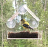 Window Bird House Feeder - Extra Strong Suction Cups Clear Bird Seed Holder for Outside Birdhouse Shape