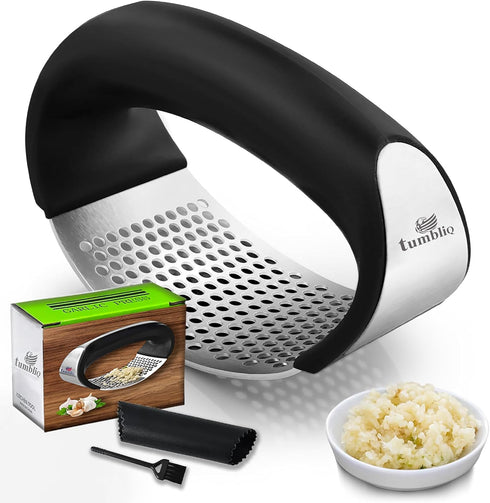 tumbliQ Discover the Best Garlic Press Rocker - Heavy Duty, Stainless Steel, Ergonomic, and Unique Designs