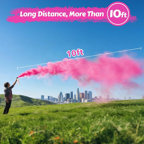 2 Pack Gender Reveal Fire Extinguisher Color Powder Blasters Spray with Biodegradable Smoke for Baby Girl Reveal Party