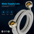 CNCT2578QS-2 Stainless Steel Hose Connector, Burst Proof, Hot and Cold Water, Washing Machine Supply Line, 8 FT (2 Pack)