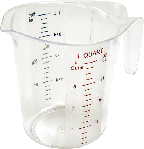 Winco Measuring Cup, Polycarbonate, 1-Quart, Clear