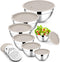 E-far Mixing Bowls with Lids Set, 7-Piece Stainless Steel Mixing Bowls with 3 Grater Attachments for Baking
