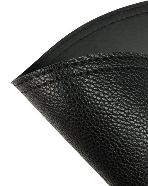 Faux Leather Round Placemats and Coasters, Disko Table Mats and Drink Spills Coasters, Diameter 13'' and 3.9''