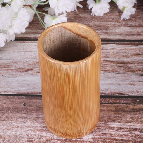 Yardwe Bamboo Utensil Holder, 1 PC Wooden Storage Organizer for Cooking Utensils, 15CM Kitchen Tool Holder