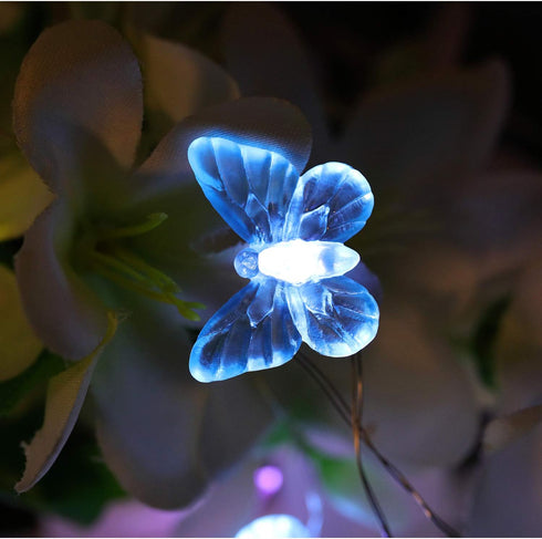 8 21.1ft 40 Butterfly String Lights,Twinkle Lights Lighting Mode Waterproof LED USB Plug in with Remote Control