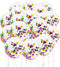 Rainbow Confetti Balloons, 25 Pcs Thickened 12 Inch Clear Latex Balloons with Colorful Confetti for Graduation,