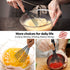 Walfos Silicone Whisk Set of 3, Stainless Steel Wire Kitchen Whisks for Non-Stick Cookware