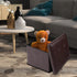 17x13x13inches ALASDO Storage Ottoman Footrest Stool Small Ottoman with Storage Foldable Ottoman Leather Foot Rest