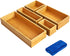 Secura Kitchen Drawer Utensil Organizer Box Set, 5 Pack Bamboo Holder for Cutlery, Makeup, Silverware, Jewelry