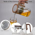 600ml/20.3oz (20.3oz) Tea Pot- Magic Witchcraft Enchanted Glass Teapot with Strainer, Tea Innovative Water Separation
