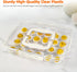 2 Pack 48 MesRosa Deviled Egg Containers with Lid and Handle, Durable Clear Plastic Deviled Egg Carrier Storage Eggs